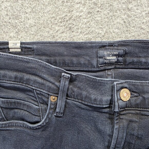 Citizens Of Humanity Jeans Womens 28 Black Rocket Crop High Rise Skinny Cropped - Picture 5 of 10